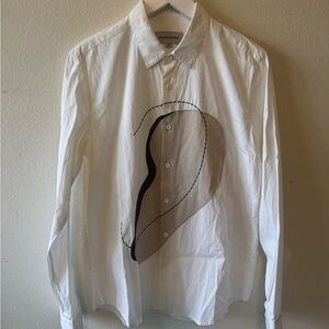 Solid Homme Stitch Detail button up shirt